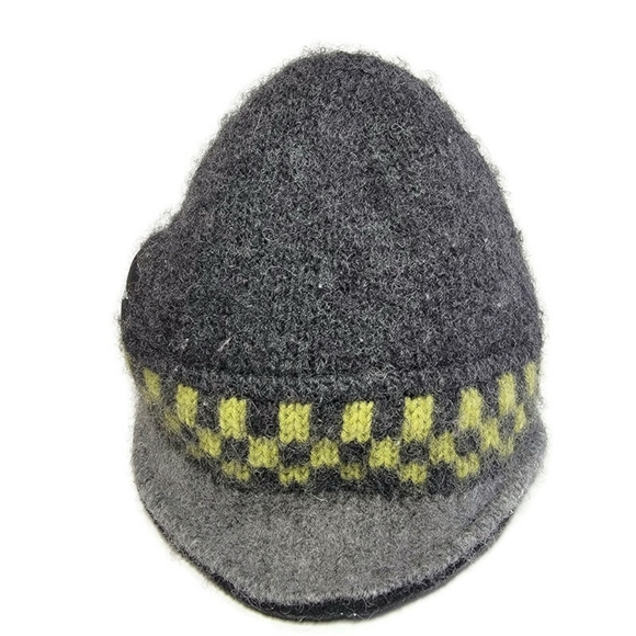 EVEREST DESIGNS Hat Knit 100% Wool Fleece Lined Beanie Cap Made in Nepal Gray - Picture 2 of 10